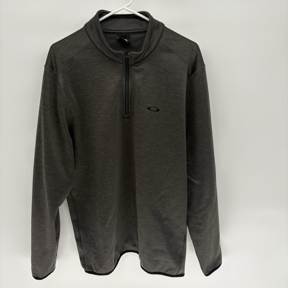 Oakley‎ Pullover Gray Quarter Zip Long Sleeve Athletic Performance Golf Men XL